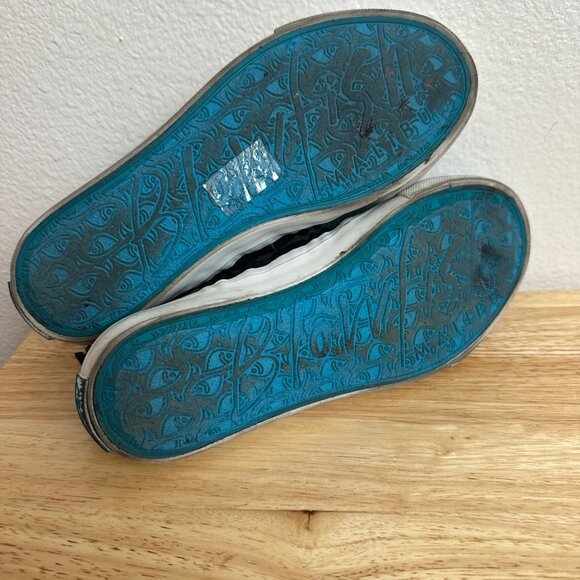 Blowfish Malibu Women's Slip-On Distressed Black Canvas Sneakers 7.0 - Picture 8 of 9